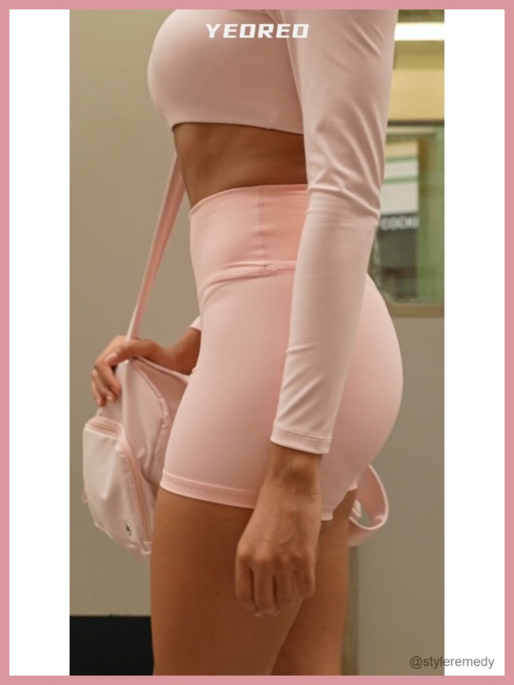 High Waist Tummy Control Hidden Scrunch Biker Shorts 6" Inseam - Picture 6 of 6